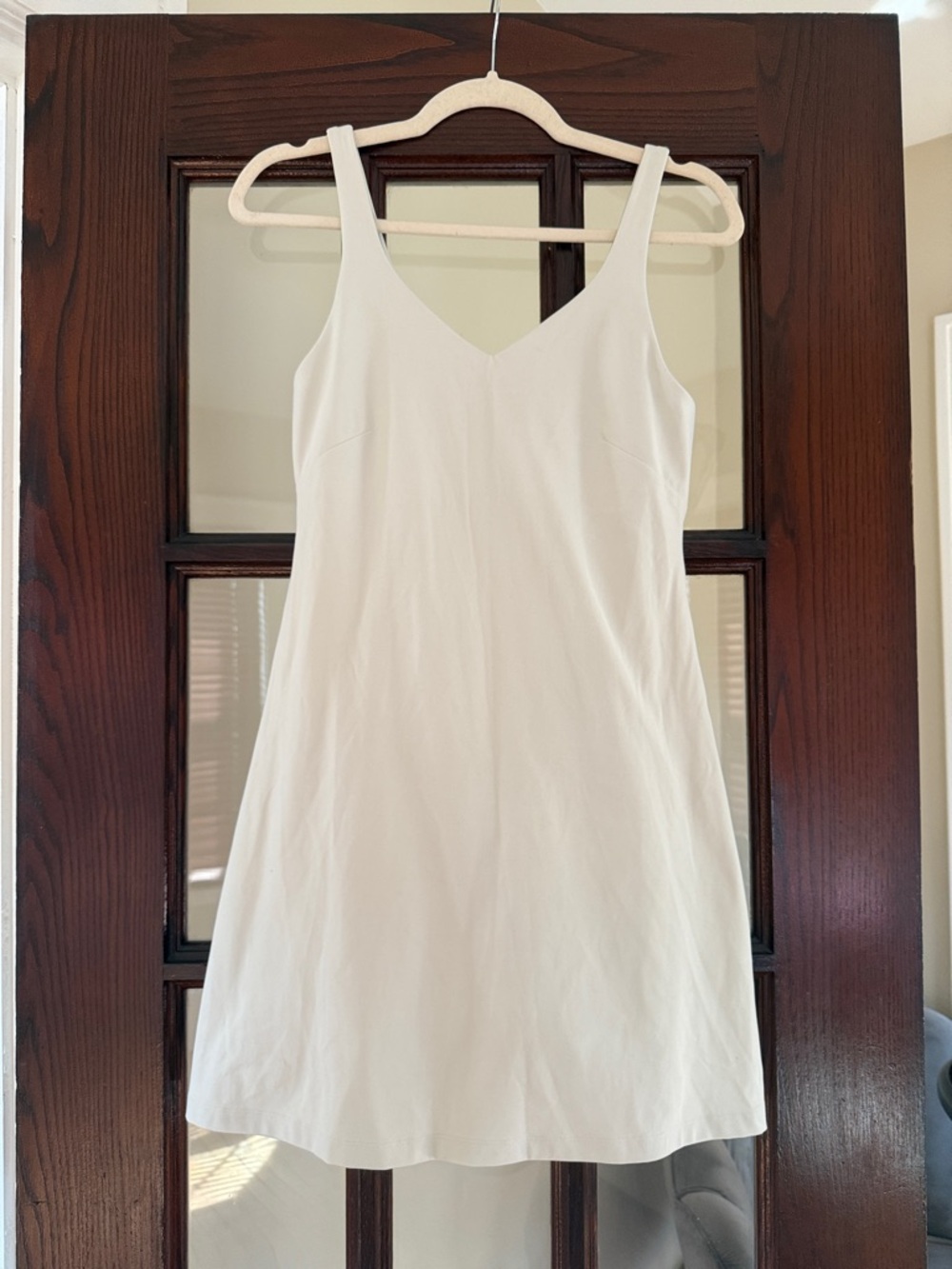 Lululemon White V-Neck Slip Dress